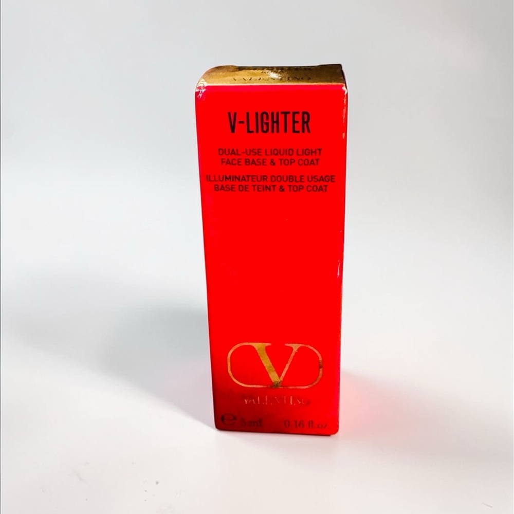 Valentino V-Lighter Dual-Use Liquid Light in Red with Gold Accents